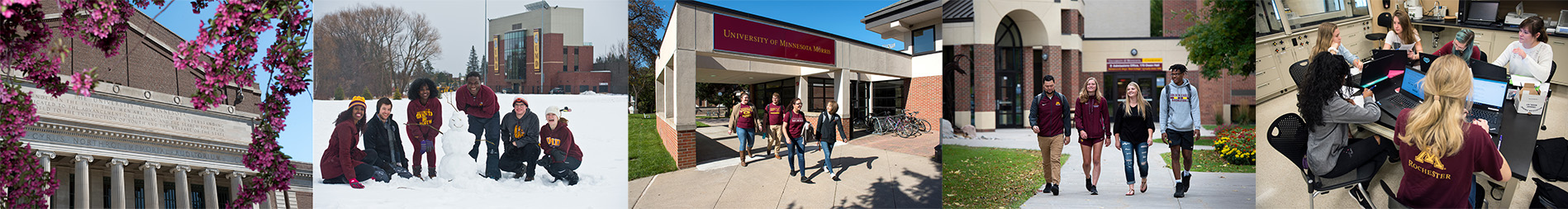 images of people at UMN banner